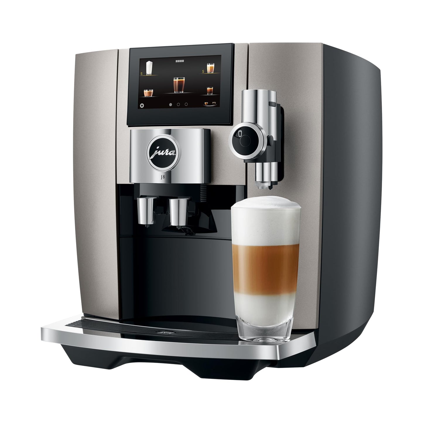 Jura J8 Midnight Silver dully automatic bean to cup coffee machine, 15555