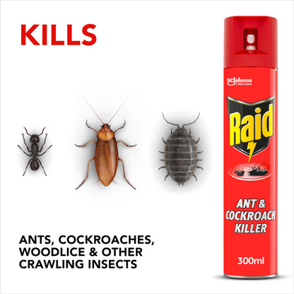 Raid Rapid Action Fly & Wasp Killer, Fly Killer Spray For Indoor Use, Pack of 6 (6 x 300ml)